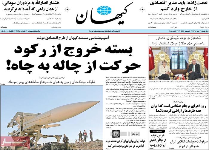 A look at Iranian newspaper front pages on Oct. 21