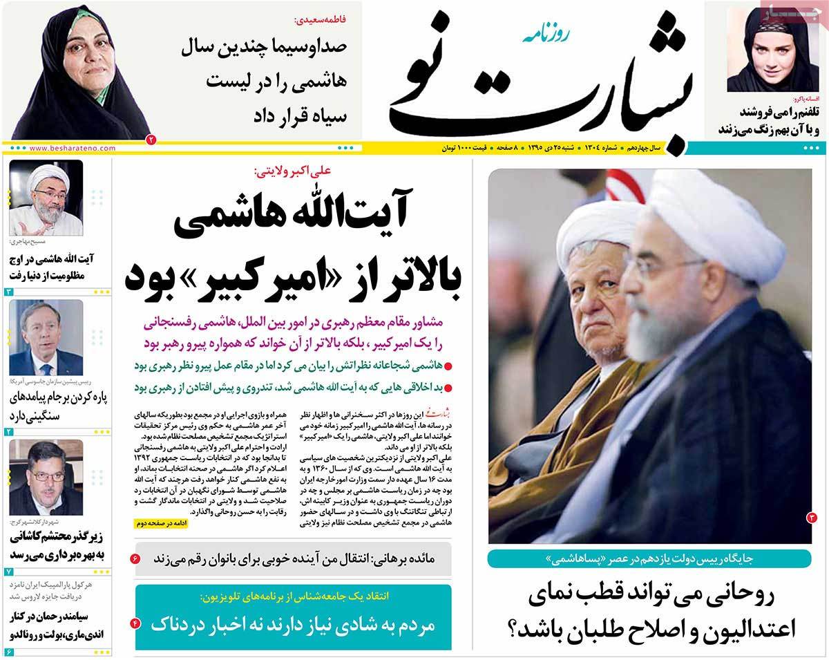 A Look at Iranian Newspaper Front Pages on January 14