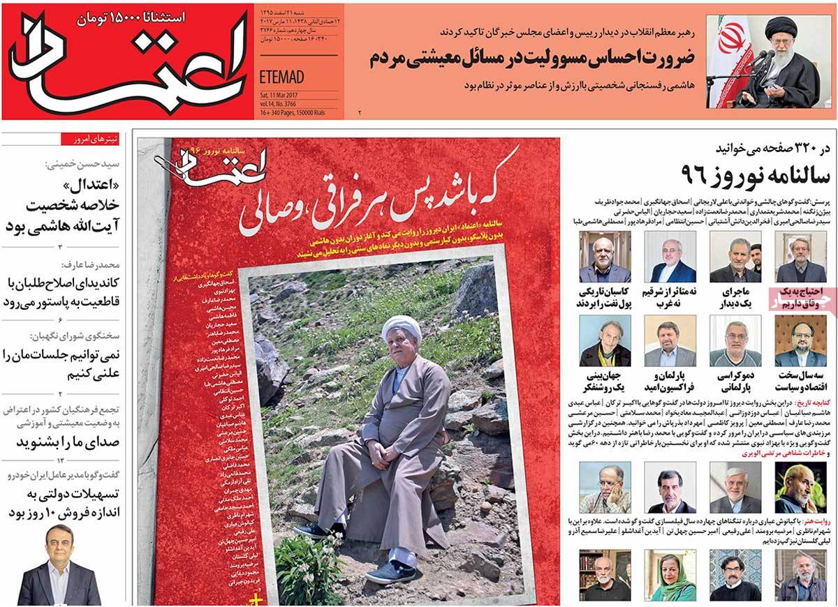 A Look at Iranian Newspaper Front Pages on March 11