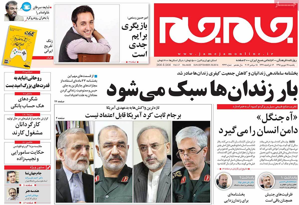 A Look at Iranian Newspaper Front Pages on September 18