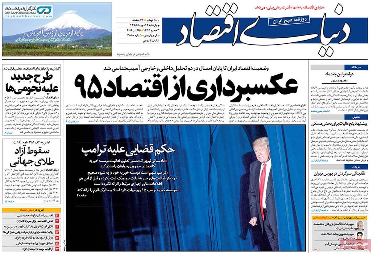 A Look at Iranian Newspaper Front Pages on October 5