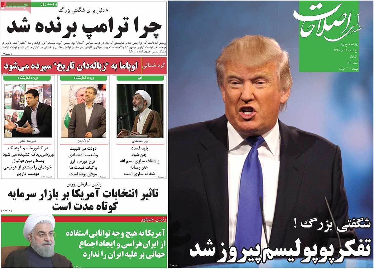 Iranian Newspapers Cover Trump’s Victory in over 150 Headlines