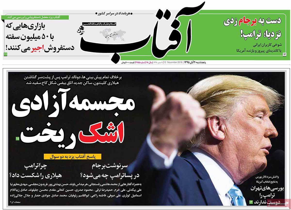 Iranian Newspapers Cover Trump’s Victory in over 150 Headlines