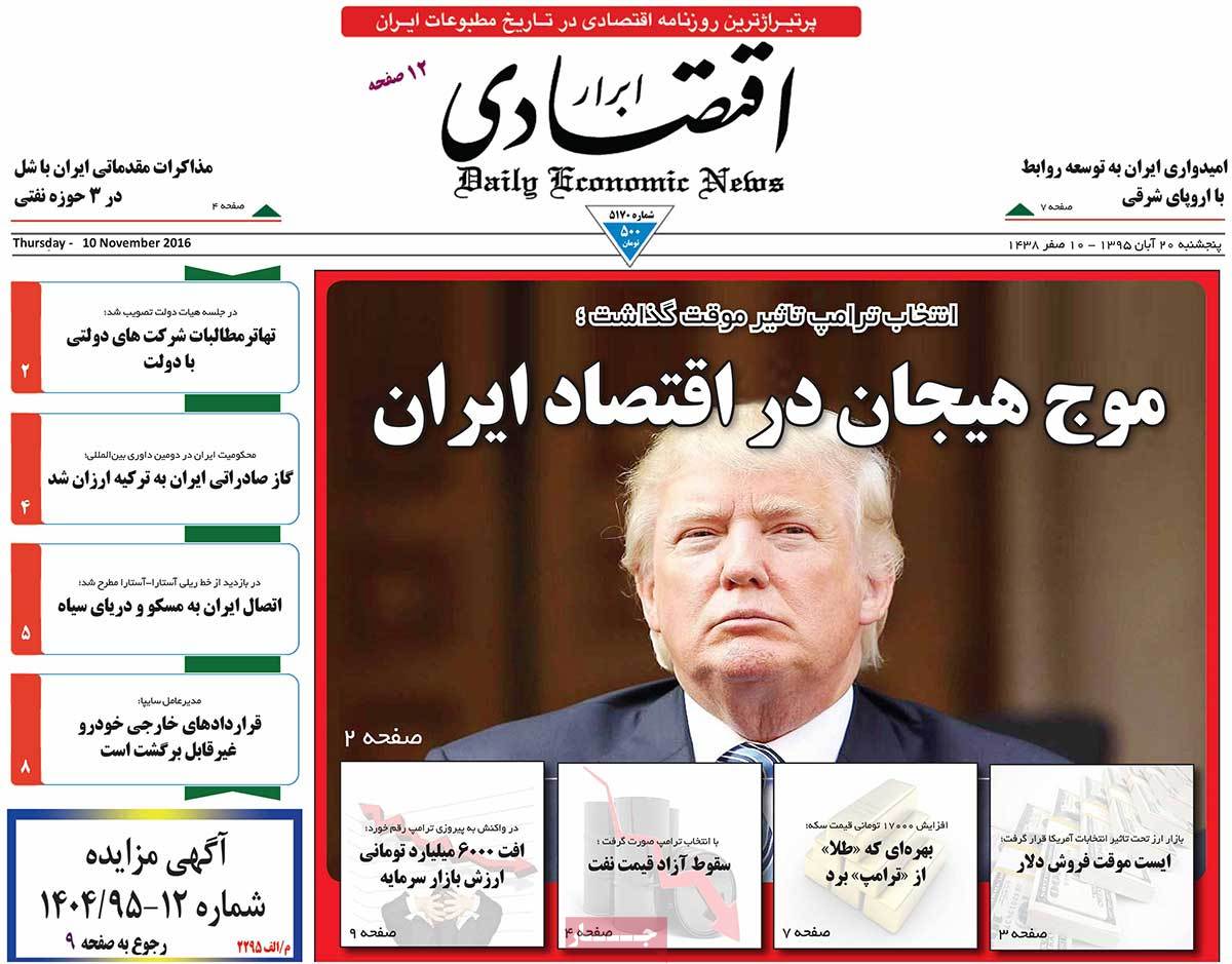 Iranian Newspapers Cover Trump’s Victory in over 150 Headlines