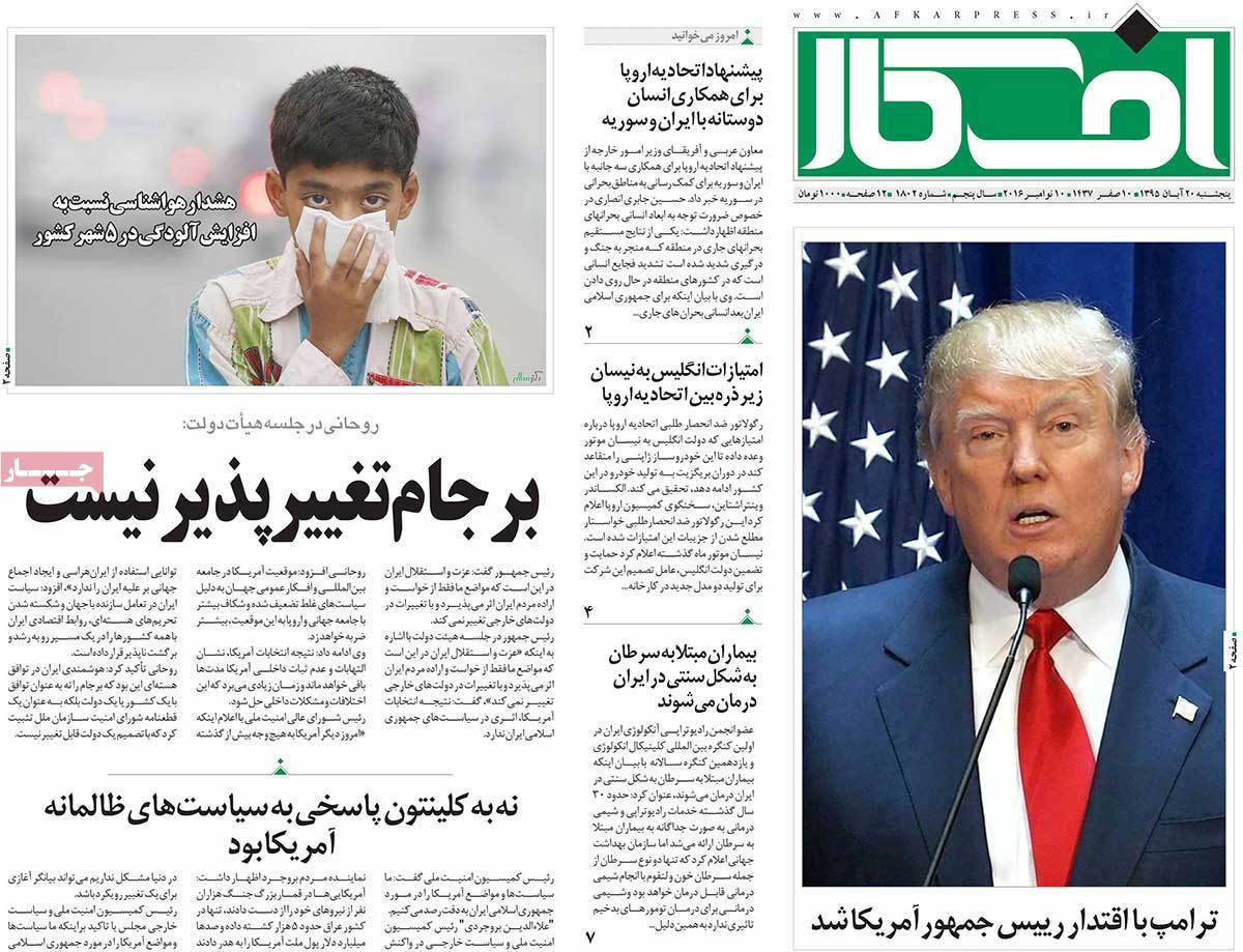 Iranian Newspapers Cover Trump’s Victory in over 150 Headlines