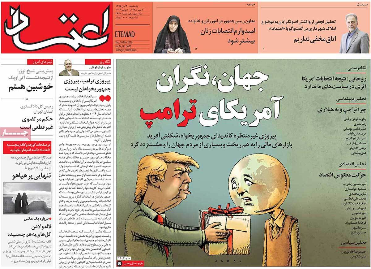 Iranian Newspapers Cover Trump’s Victory in over 150 Headlines