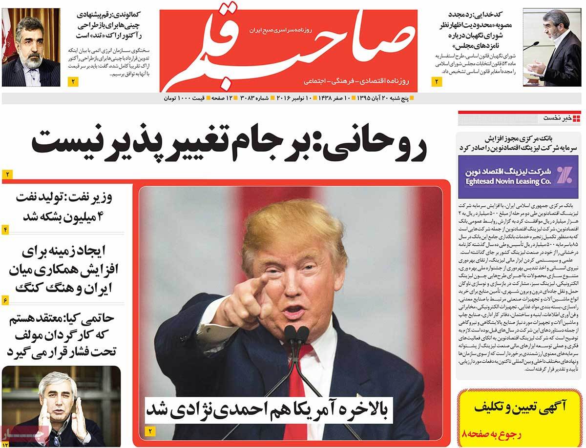 Iranian Newspapers Cover Trump’s Victory in over 150 Headlines