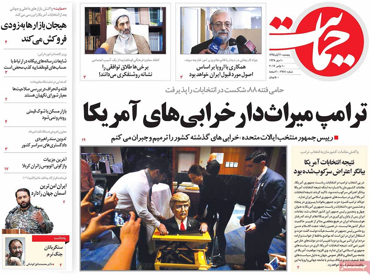 Iranian Newspapers Cover Trump’s Victory in over 150 Headlines