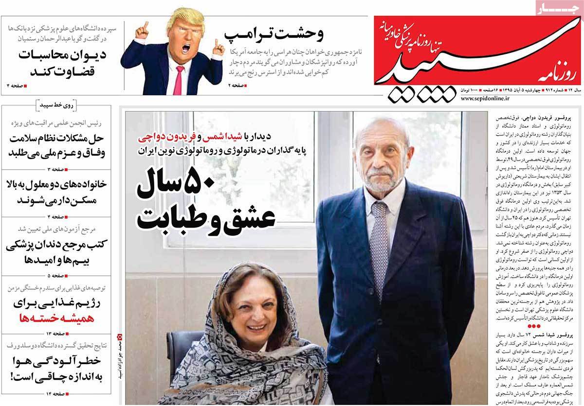 A Look at Iranian Newspaper Front Pages on October 26