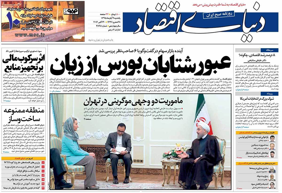 A Look at Iranian Newspaper Front Pages on October 30