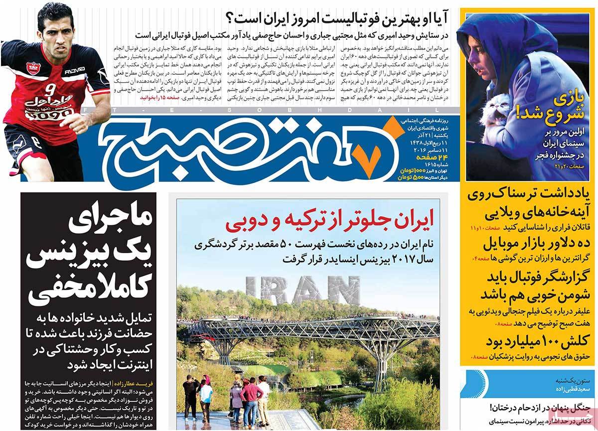 A Look at Iranian Newspaper Front Pages on December 11