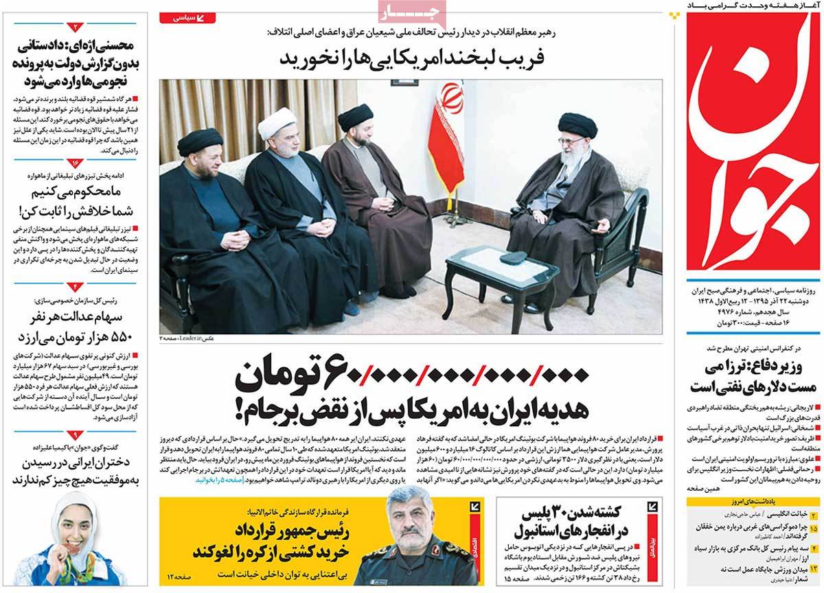 A Look at Iranian Newspaper Front Pages on December 12