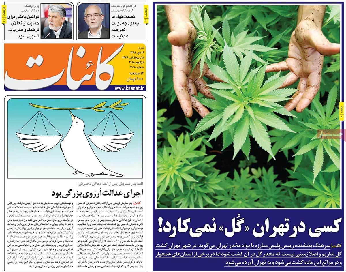 A Look at Iranian Newspaper Front Pages on January 6