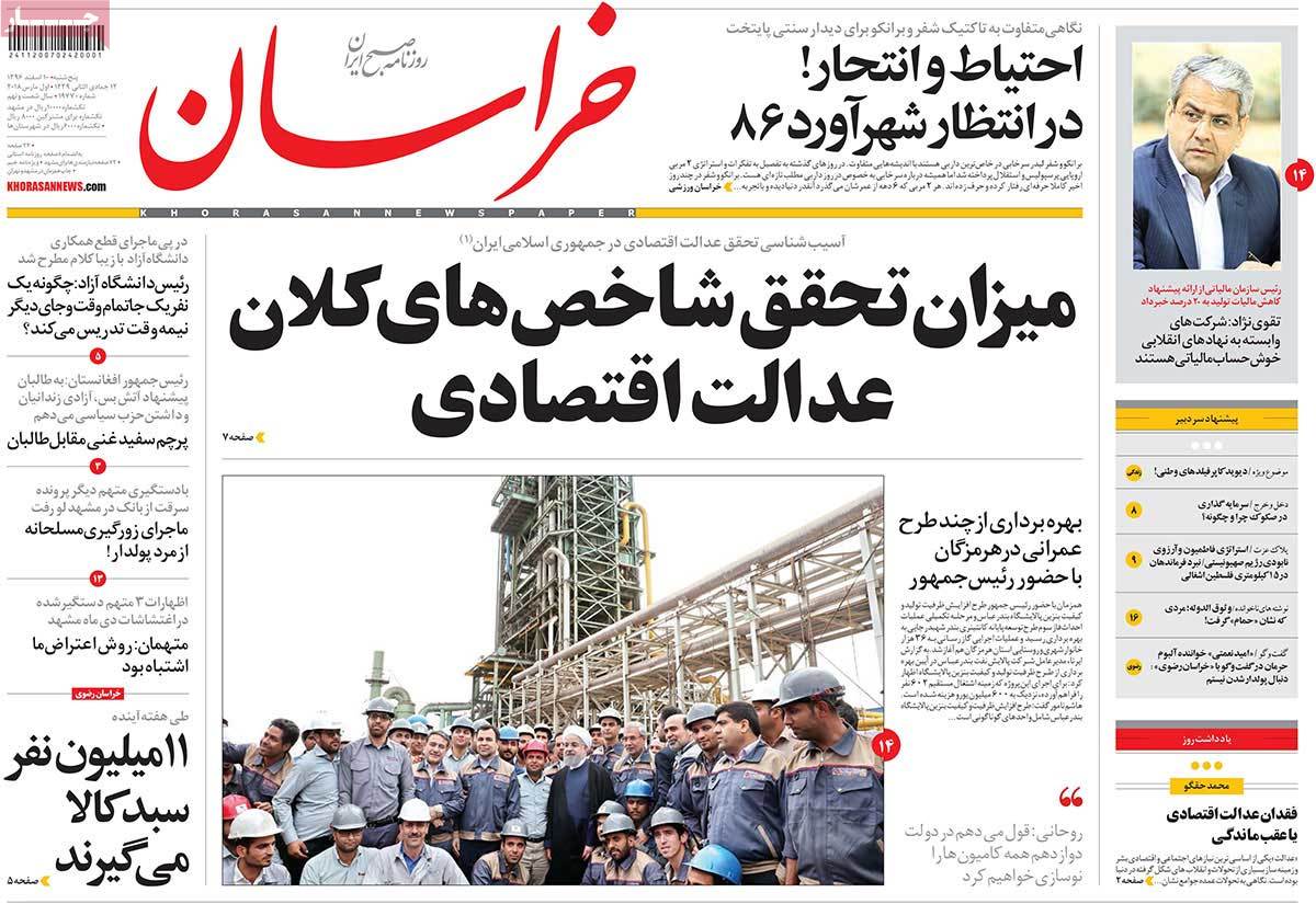 A Look at Iranian Newspaper Front Pages on March 1