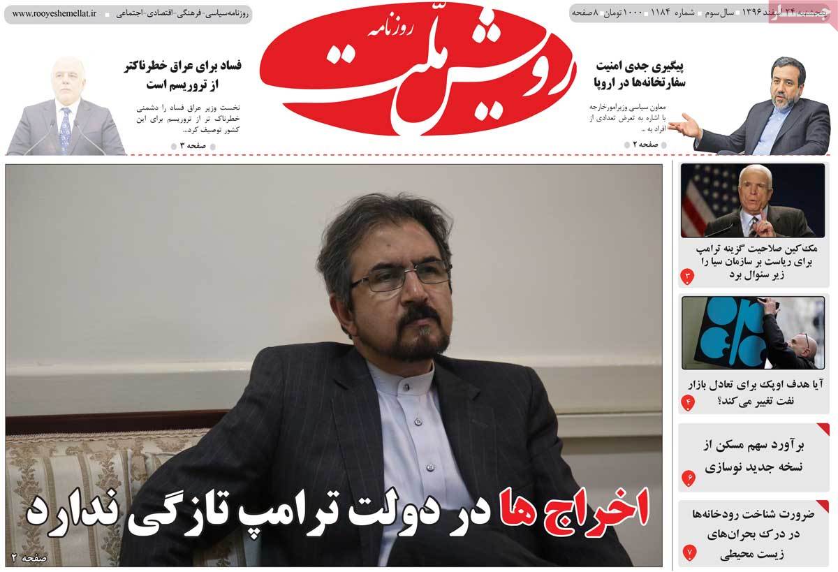 A Look at Iranian Newspaper Front Pages on March 15