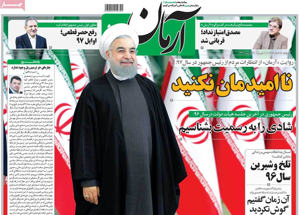 A Look at Iranian Newspaper Front Pages on March 19