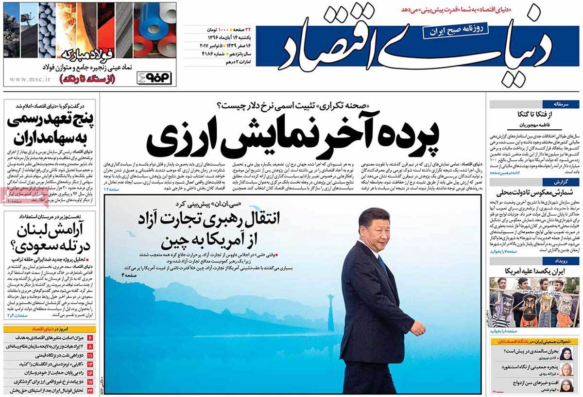 A Look at Iranian Newspaper Front Pages on November 5