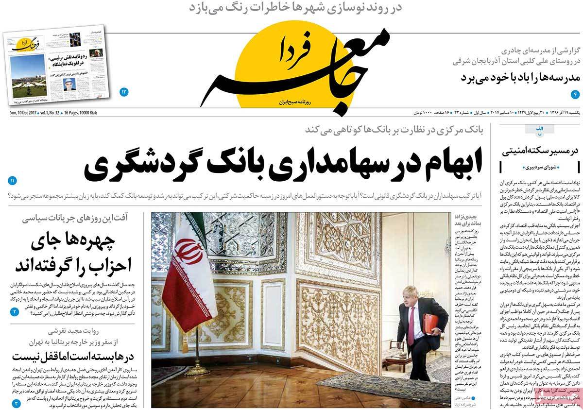 A Look at Iranian Newspaper Front Pages on December 10