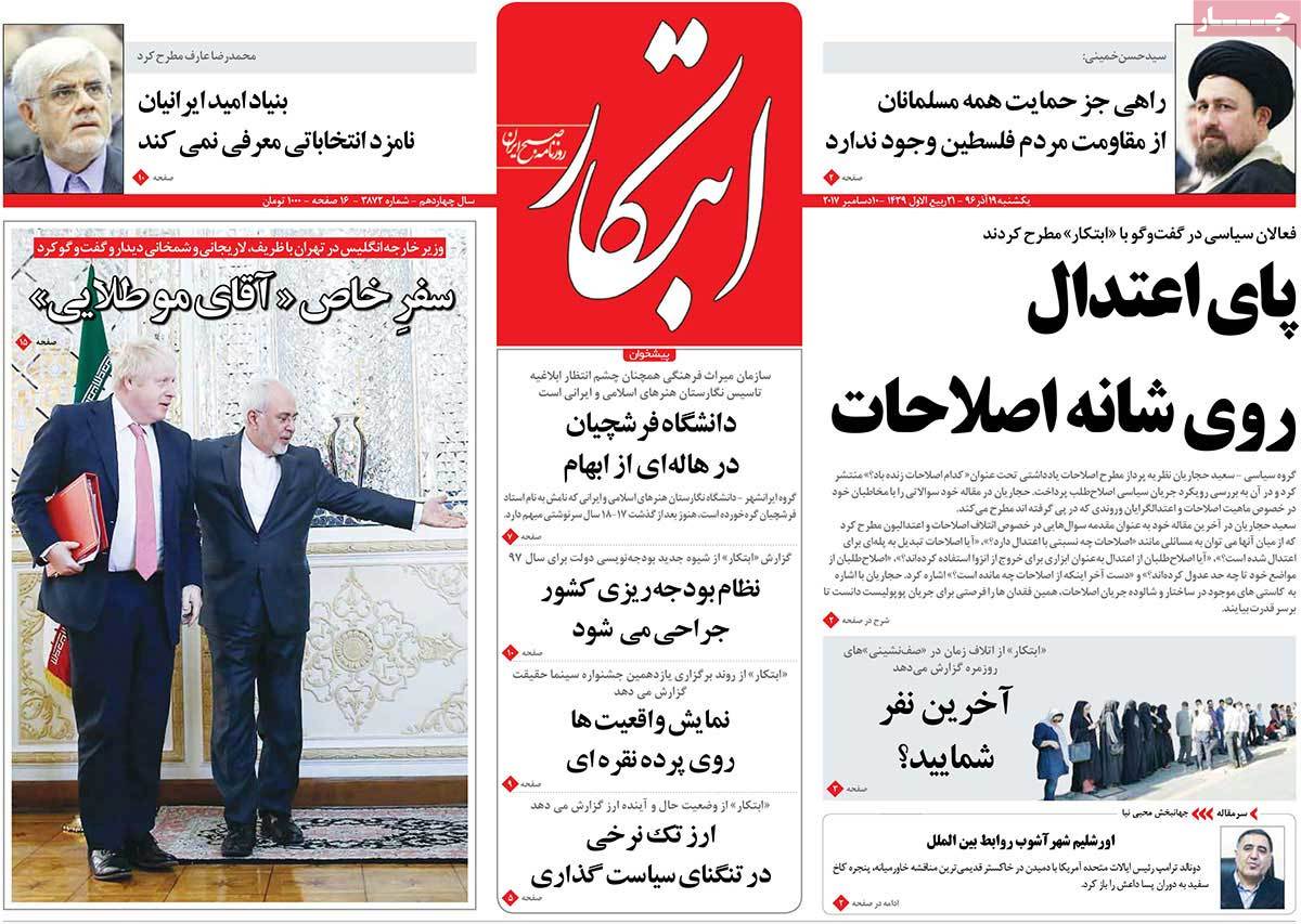 A Look at Iranian Newspaper Front Pages on December 10