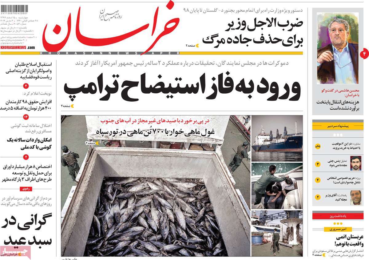 A Look at Iranian Newspaper Front Pages on March 6