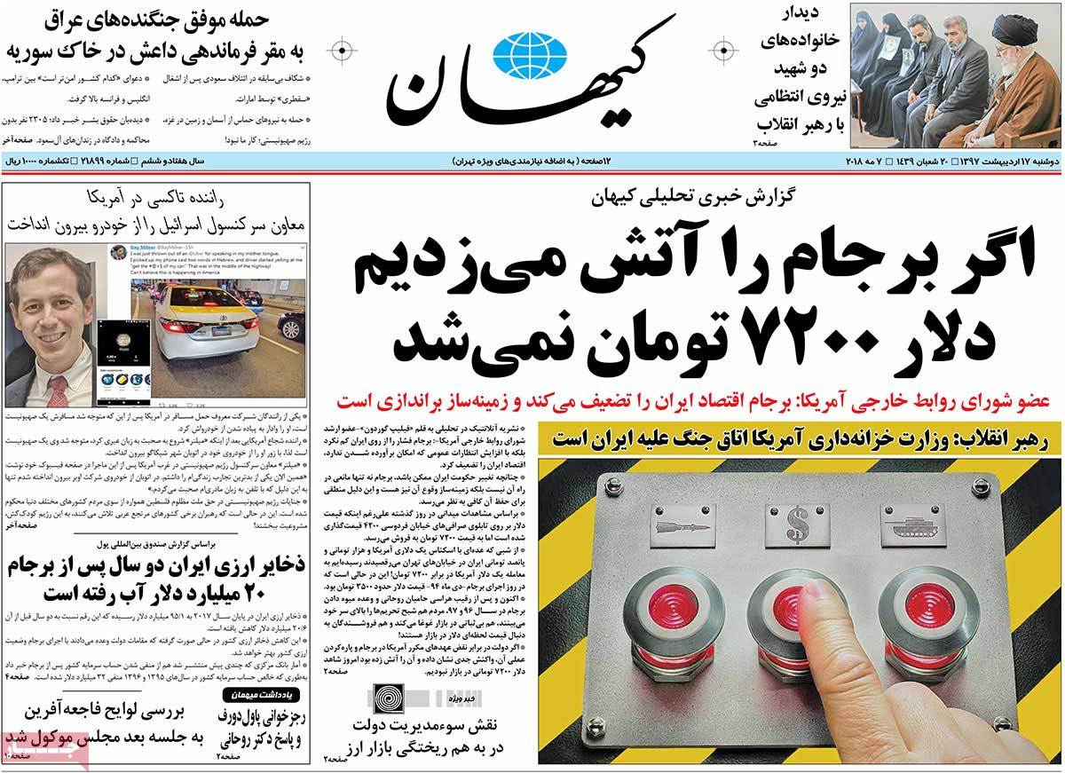 A Look at Iranian Newspaper Front Pages on May 7