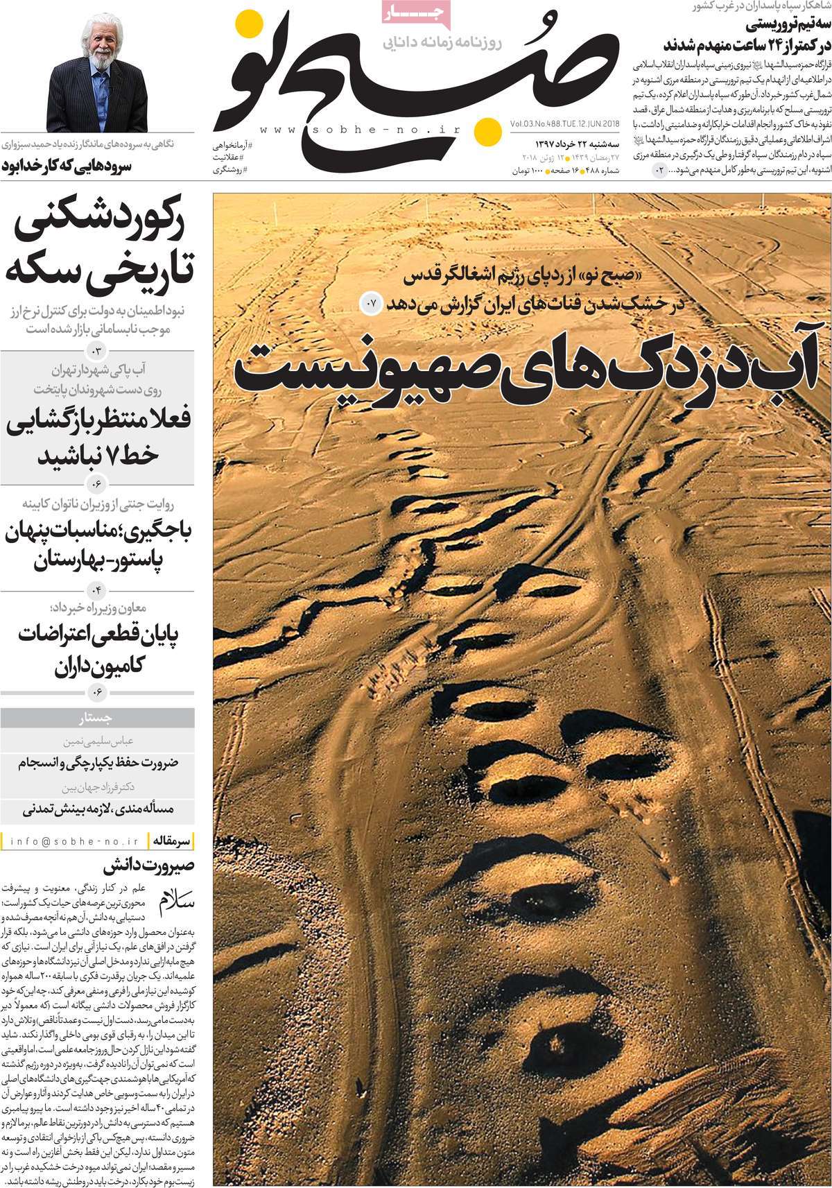 A Look at Iranian Newspaper Front Pages on June 12