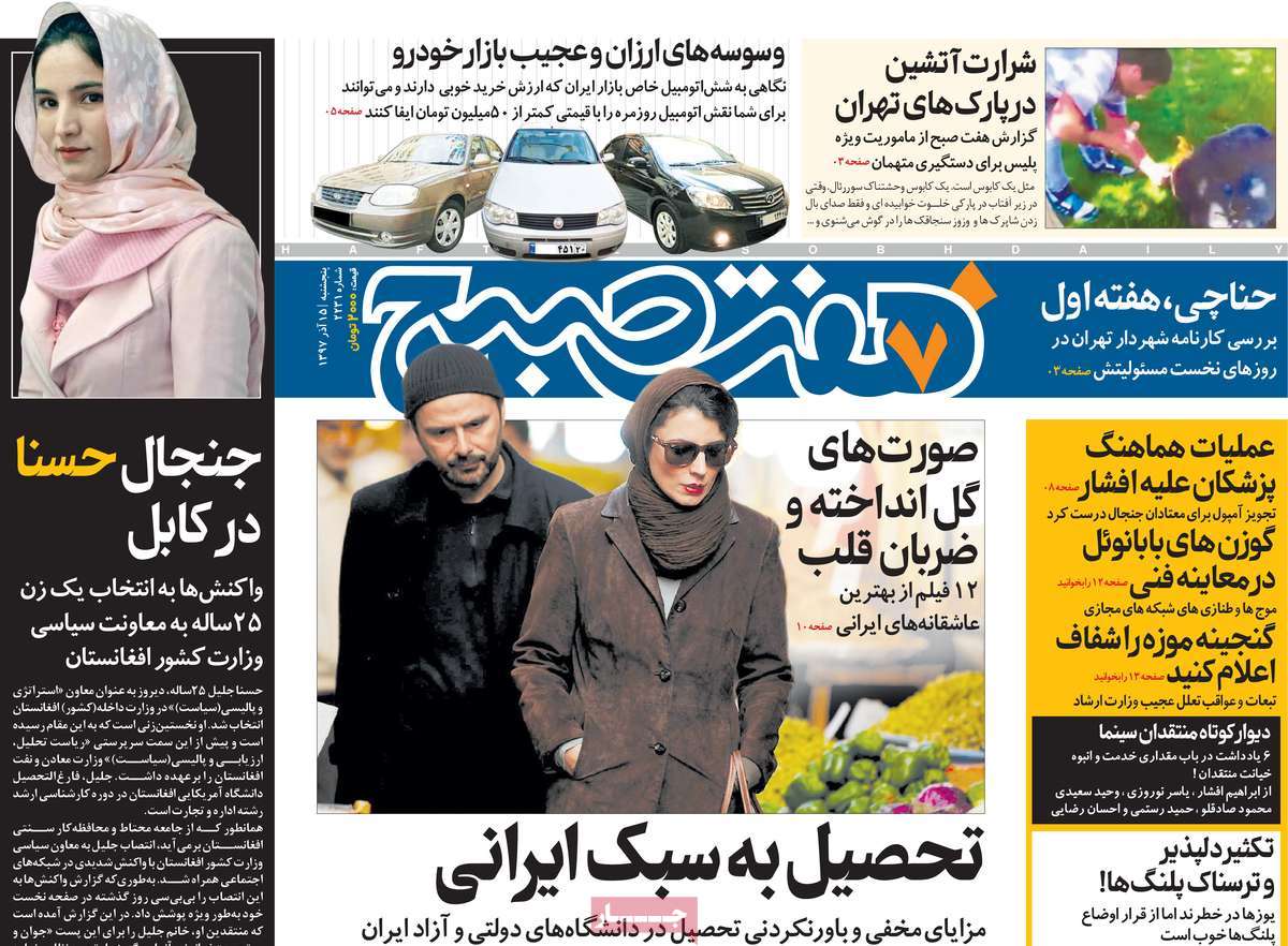 A Look at Iranian Newspaper Front Pages on December 6