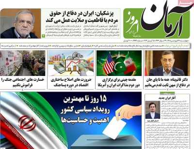 روزنامه آرمان امروز